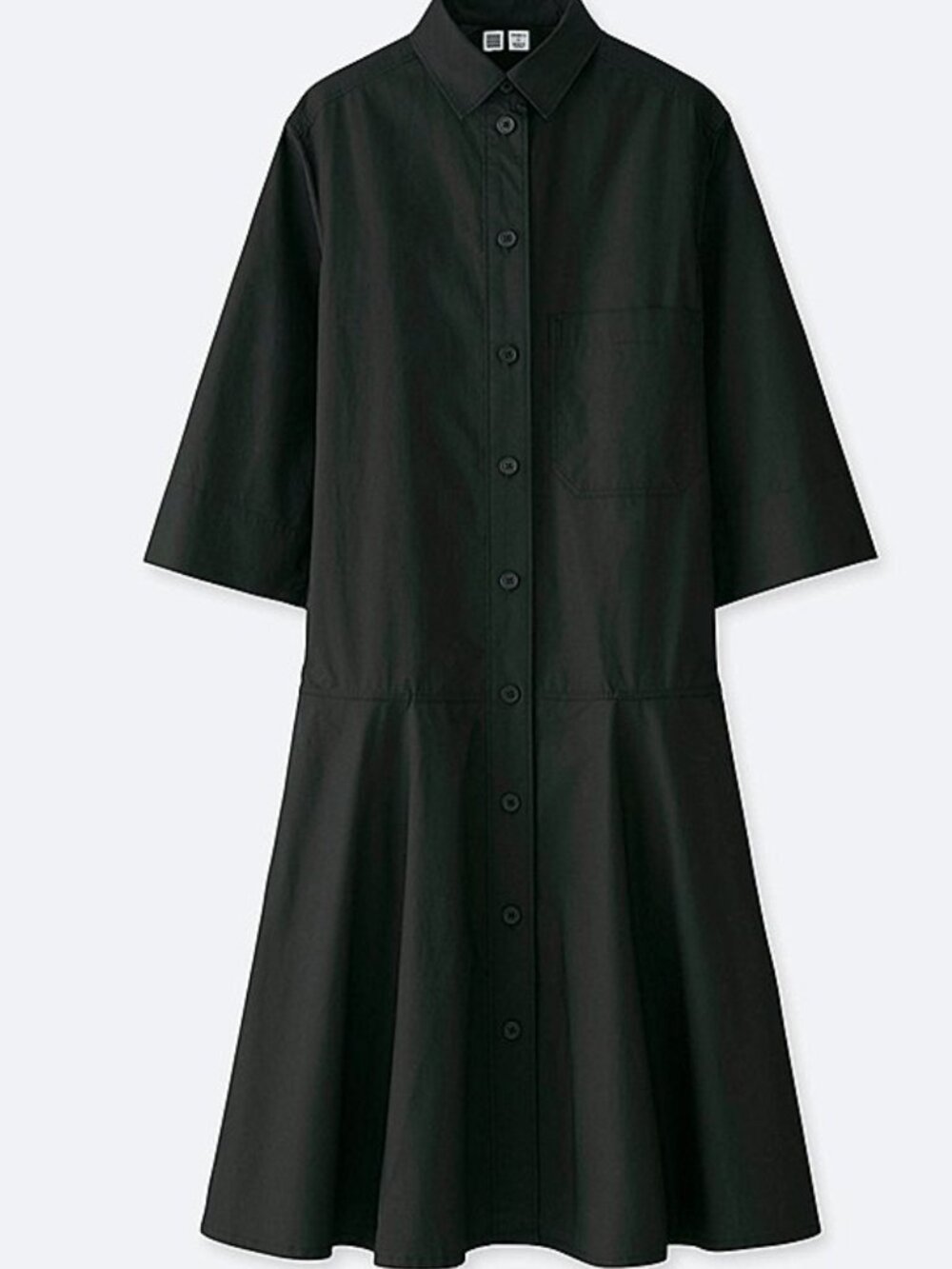 Dropped waist shirt dress